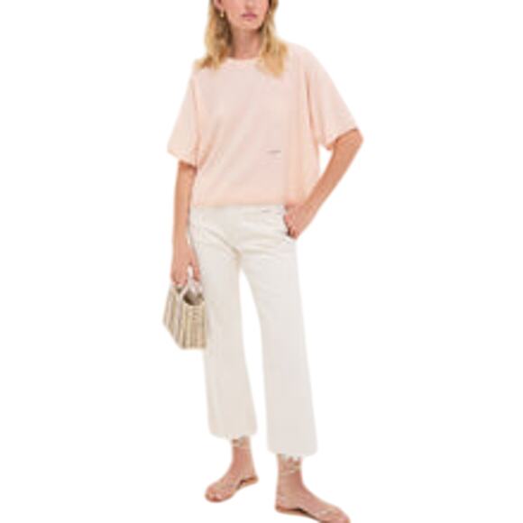 Tuckernuck Short Sleeve 'Lila' Pink Cashmere Sweater Size M - Picture 1 of 4